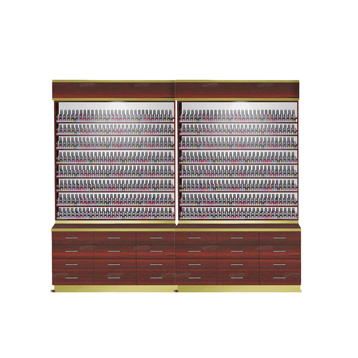 Verona Polish Rack with Cabinet