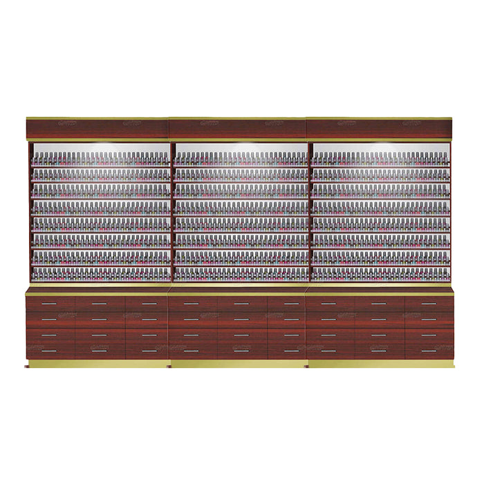 Verona Polish Rack with Cabinet