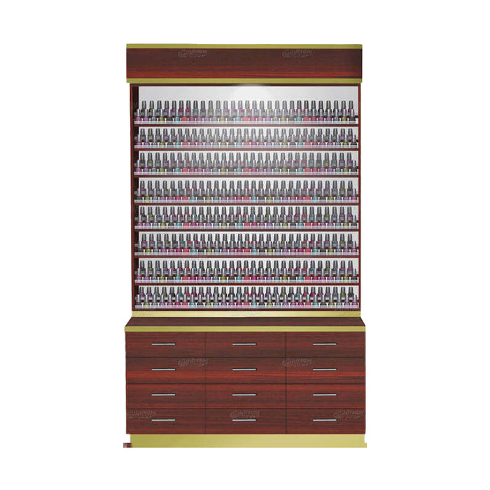 Verona Polish Rack with Cabinet