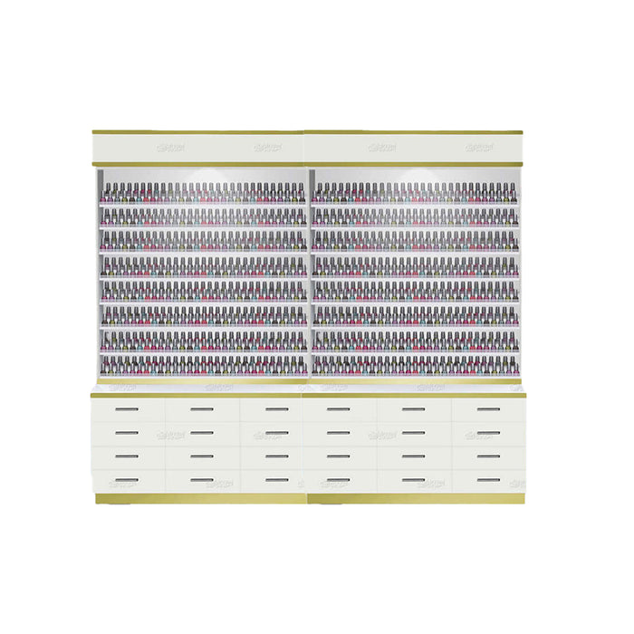 Verona Polish Rack with Cabinet