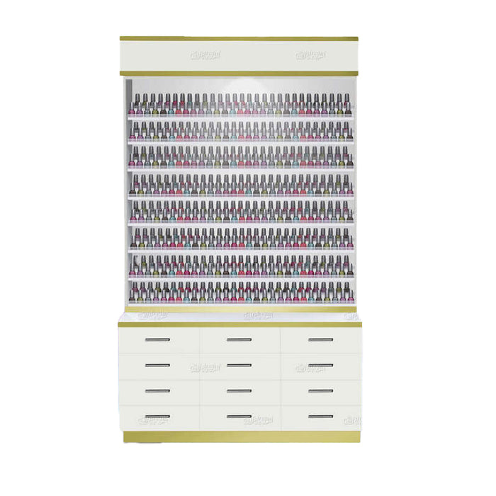 Verona Polish Rack with Cabinet