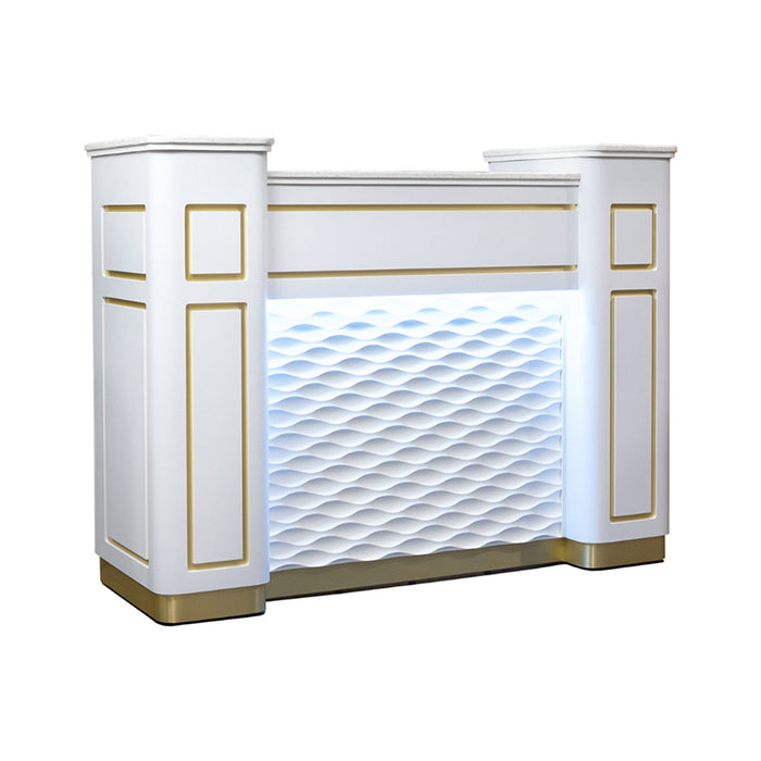 Napa Gold Reception Desk with LED