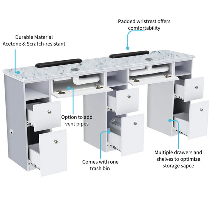 Nova I Double Manicure Table