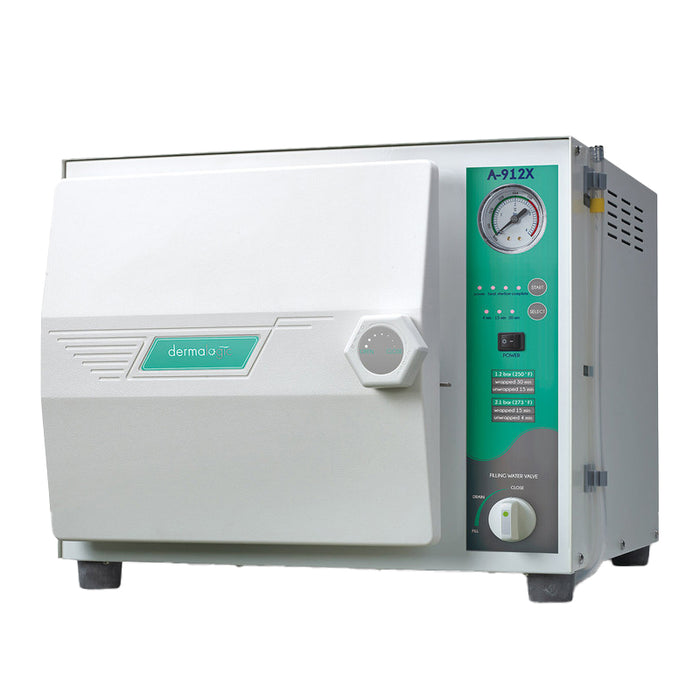 A robust and useful construction that guarantees both safety and usability is included into the box-like form of the tabletop autoclave sterilizer with an automated door pressure lock.