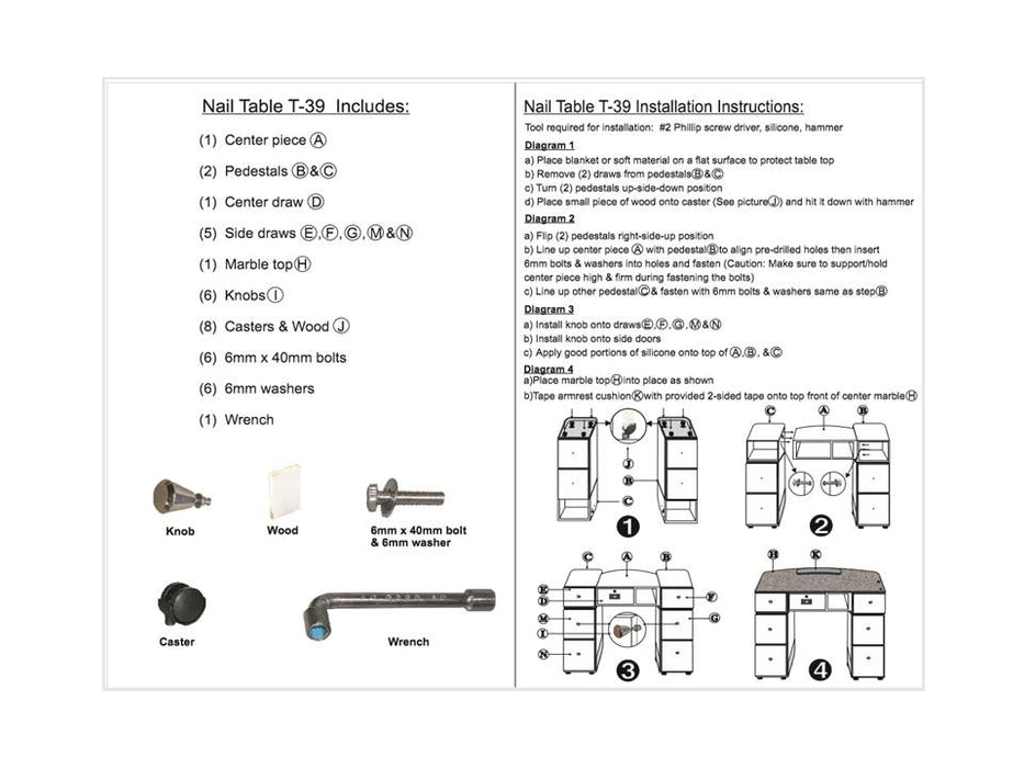 Manicure Table T06D