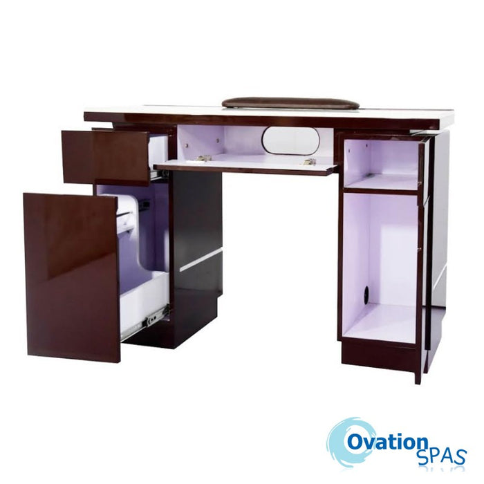 CLEARANCE - Armani Nail Table with LED Hole