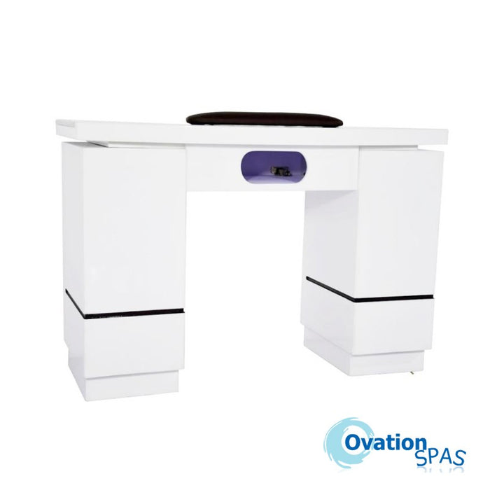 CLEARANCE - Armani Nail Table with LED Hole