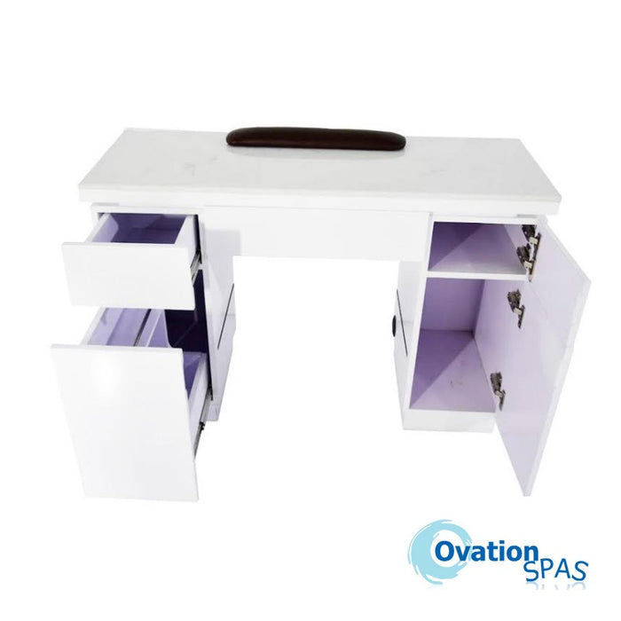 CLEARANCE - Armani Nail Table with LED Hole