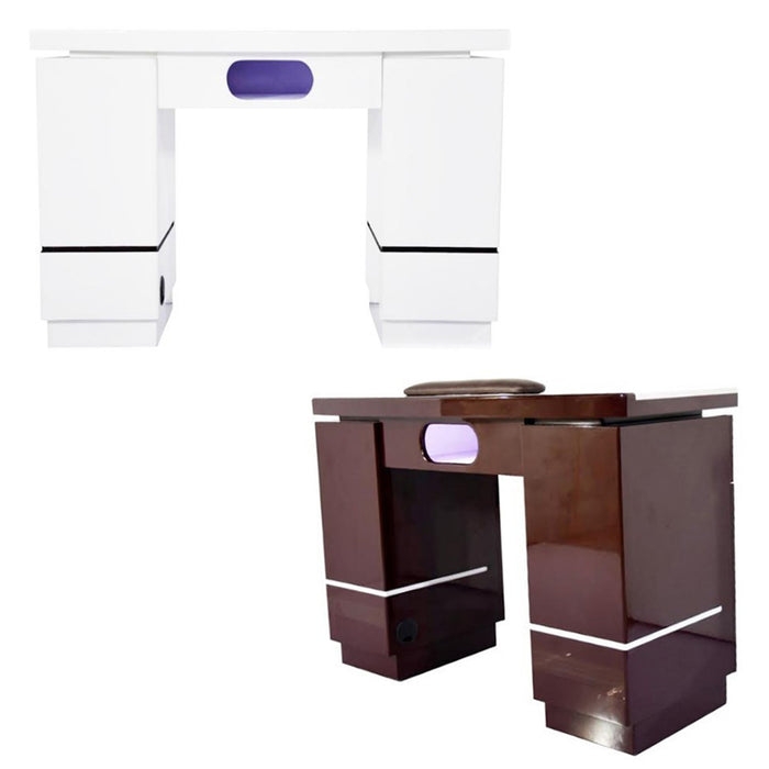 CLEARANCE - Armani Nail Table with LED Hole