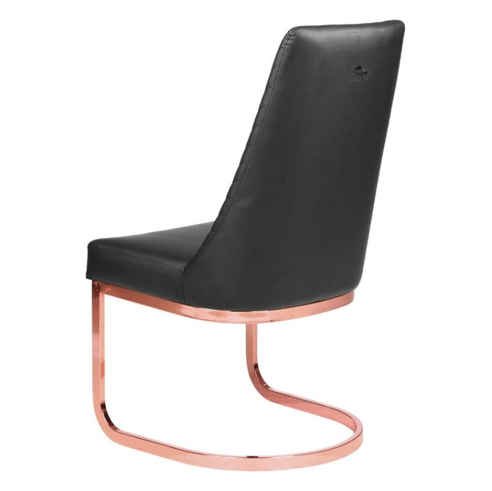 Customer Chair Black Chervon 8110RG - Rose Gold