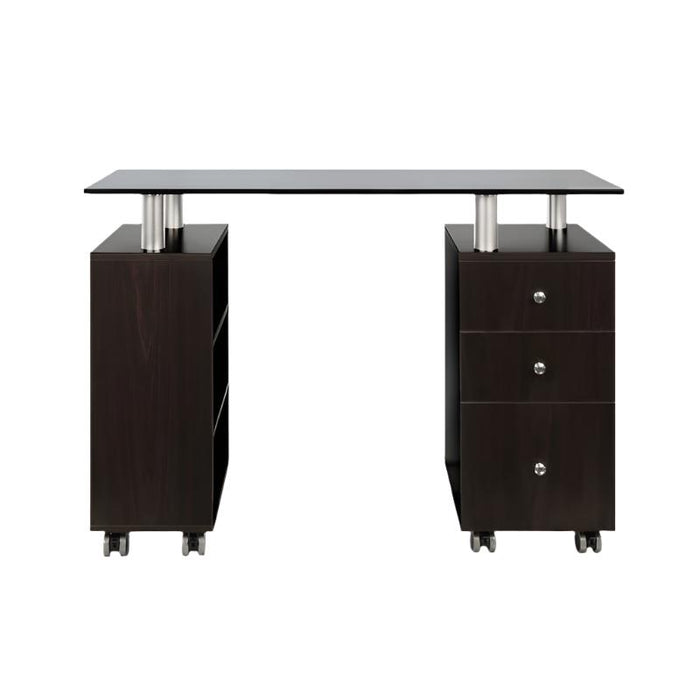 Glass Top Nail Table