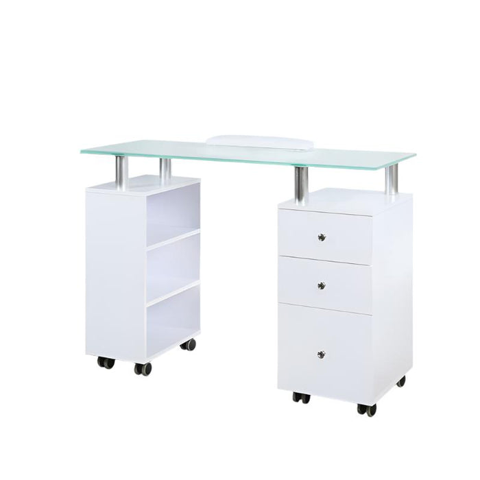 Glass Top Nail Table