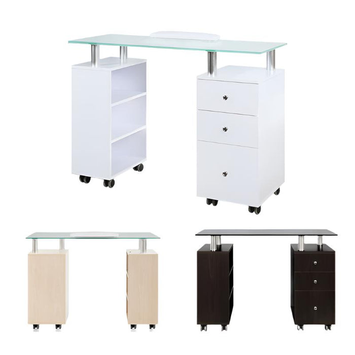 Glass Top Nail Table