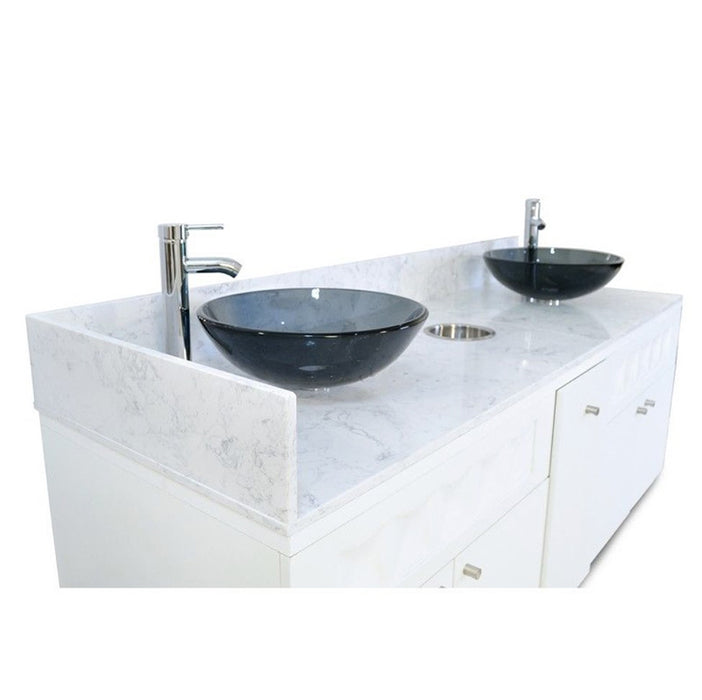 Regis Double Sink with Marble Top 72"