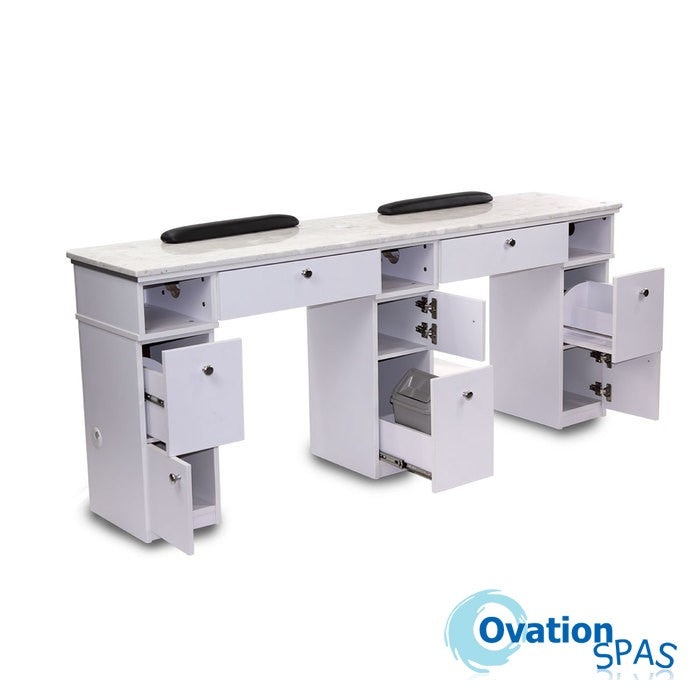 Sonoma Nail Table Double - Vent Pipe