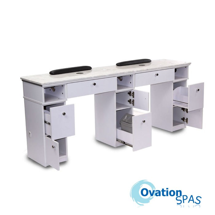 Sonoma Nail Table Double - Vent Pipe