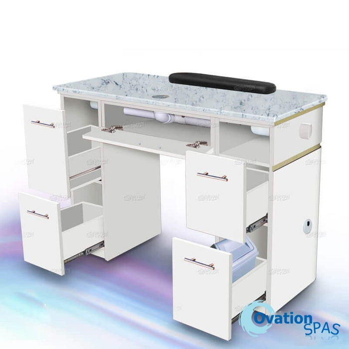 Verona Nail Table with Vent Pipe - Fan