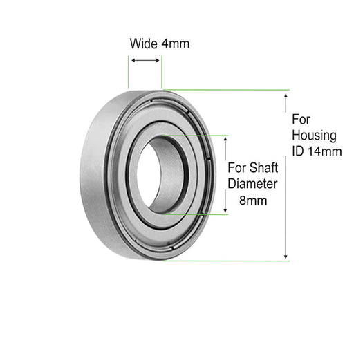 KUPA UP-200/UG12 handpiece bearing.  High-speed rated stainless steel ball bearing,  minimizes vibration and restores smooth rotation in professional nail drill handpieces