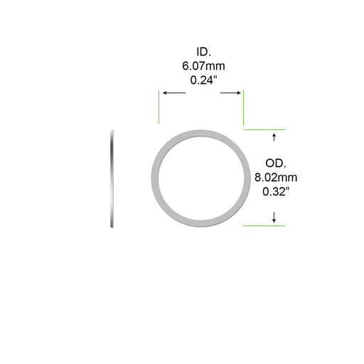 Original flat washer #520K29 for KUPA KP-55/KP-60 handpieces. Dimensions: ID 6.07 mm, OD 8.02 mm, thickness 0.29 mm. OEM-spec high-speed metal washer, sold in a 4-pack, designed to restore spacing and alignment, reduce vibration and prolong your professional handpiece’s life.