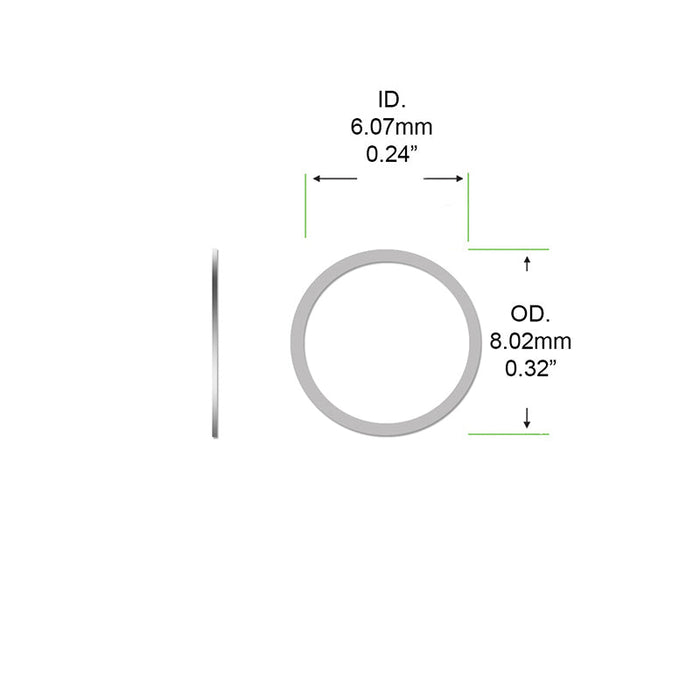 Original flat washer #520K29 for KUPA KP-55/KP-60 handpieces. Dimensions: ID 6.07 mm, OD 8.02 mm, thickness 0.29 mm. OEM-spec high-speed metal washer, sold in a 4-pack, designed to restore spacing and alignment, reduce vibration and prolong your professional handpiece’s life.