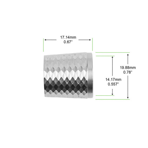 OEM KUPA knob #536K03 for KP-60 handpieces. Steel construction, OD ~19.88 mm × ID ~14.17 mm × length ~17.14 mm. Direct-replacement part that restores precise control and professional feel to your KP-60 handpiece.
