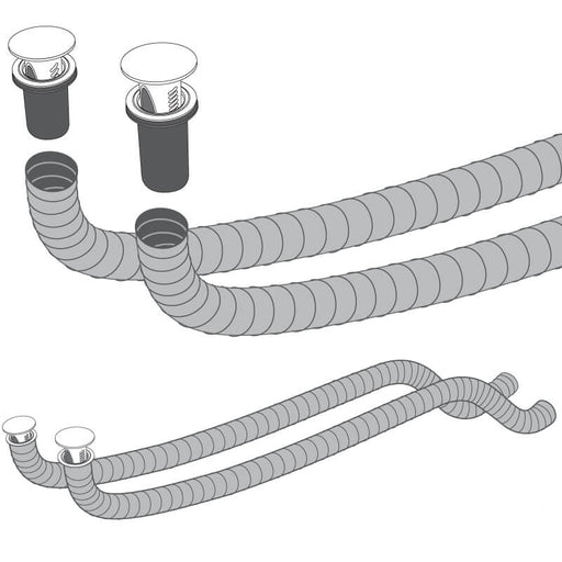 This kit appears to be designed to enhance air quality and ventilation in a salon environment, aiming to reduce inhalation exposure and promote a healthier space for both customers and salon technicians. The kit includes components such as chrome adjustable heads, flexible pipes, and instructions for installation.