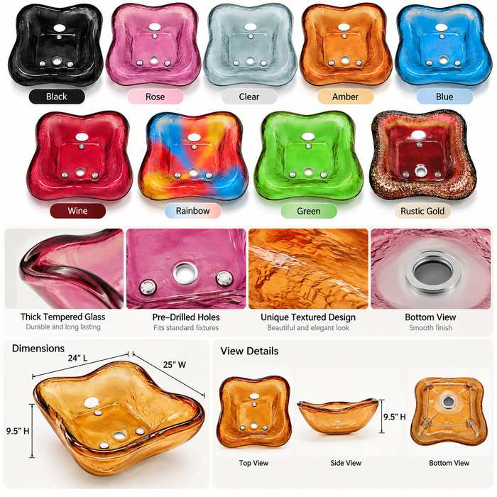 Gulfstream Pedicure Glass Bowl