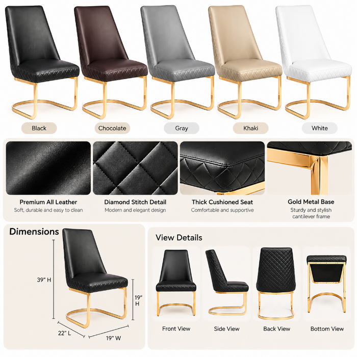 Customer Chair Diamond 8109 - Gold Collection