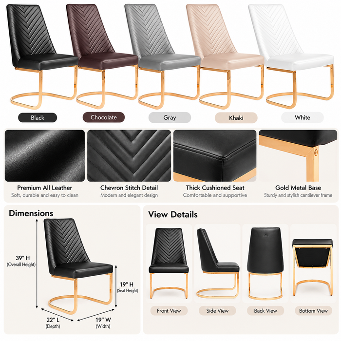 Customer Chair Chevron 8110 - Gold Collection
