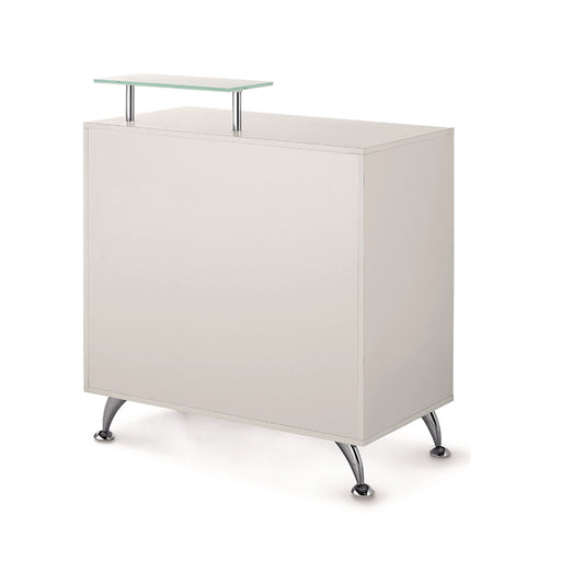 The GLASGLOW II Reception Desk is a statement piece that embodies the professionalism and flair of your company in addition to being a useful piece of furniture for welcoming guests. Its striking first impression-making blend of functional design and aesthetic appeal makes it an ideal choice for companies.