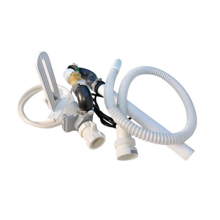 The PediSpa Hanning Drain Pump Assembly Kit is a comprehensive drainage solution specifically designed to support efficient water removal for pedicure chairs. Operating at 120V / 1A, this complete assembly kit includes all necessary components, such as a P-trap and stand bracket