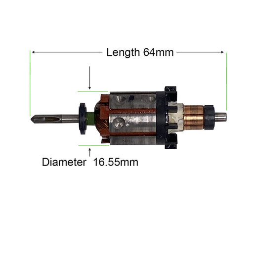 This motor functions as the handpiece's UP-200/UG12 driving component, producing the rotational speed that powers the bit, spindle, and collet.