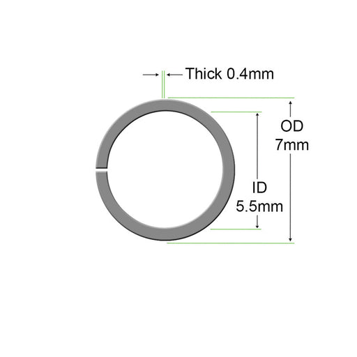 The UP-200/UG12 handpiece front assembly uses a precisely machined retaining ring. Internal parts including spacers, rotors, and bearings are secured by this ring.
