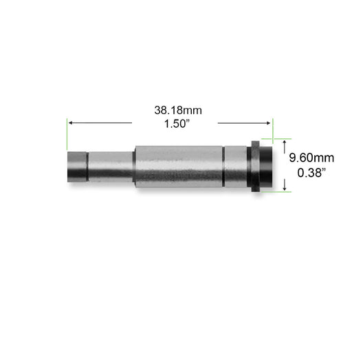 OEM KUPA KP-60A spindle #KP-6024 – steel high-speed spindle (OD ~9.60 mm, Length ~38.18 mm). Direct replacement part for KP-60A handpieces, designed to restore precision rotation and reduce wobble in professional nail-drill tools.