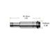 OEM KUPA KP-60A spindle #KP-6024 – steel high-speed spindle (OD ~9.60 mm, Length ~38.18 mm). Direct replacement part for KP-60A handpieces, designed to restore precision rotation and reduce wobble in professional nail-drill tools.