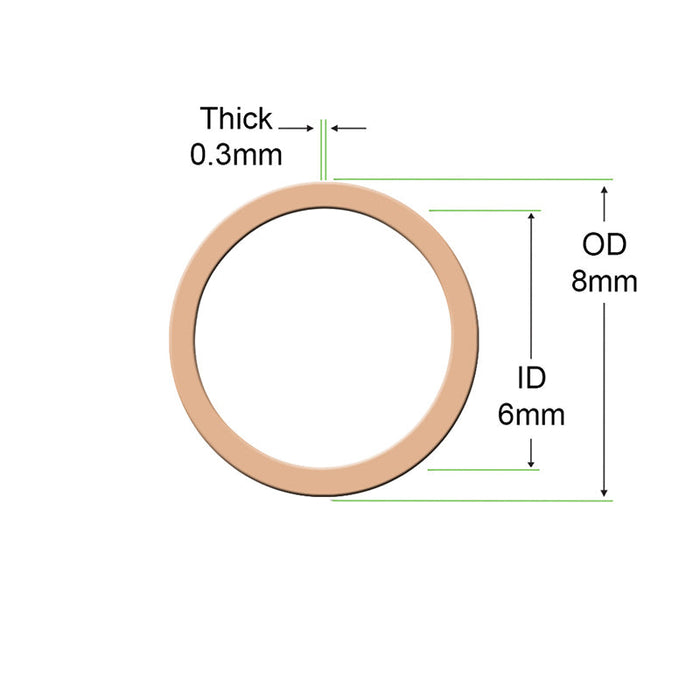 OEM KUPA copper spacer #KS-062 for UG12 and UP-200 handpieces. A precision spacer component that ensures smooth high-speed operation and proper internal alignment