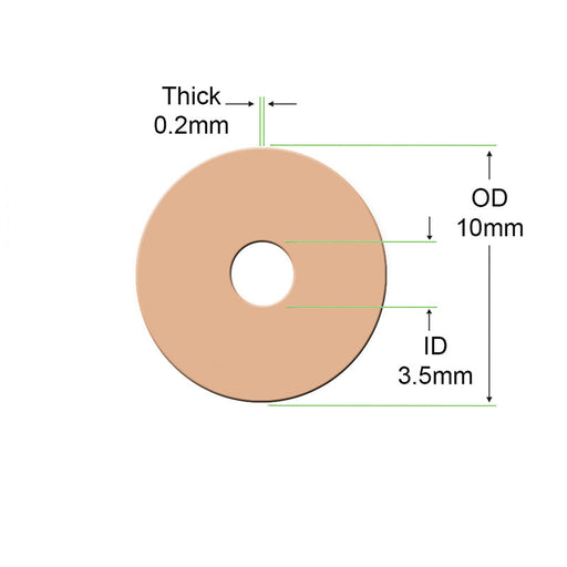 Within the high-speed assembly of the handpiece, it serves as a thin spacer or shim between bearing surfaces, shaft/housing connections, or other comparable internal places.