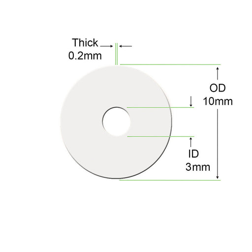 The KUPA UP-200 and UG12 handpiece line uses this OEM-specified PTFE (Teflon) washer/spacer for high-speed internal use.