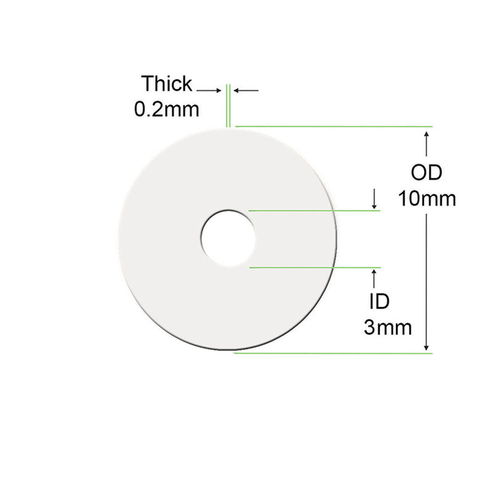 The KUPA UP-200 and UG12 handpiece line uses this OEM-specified PTFE (Teflon) washer/spacer for high-speed internal use.