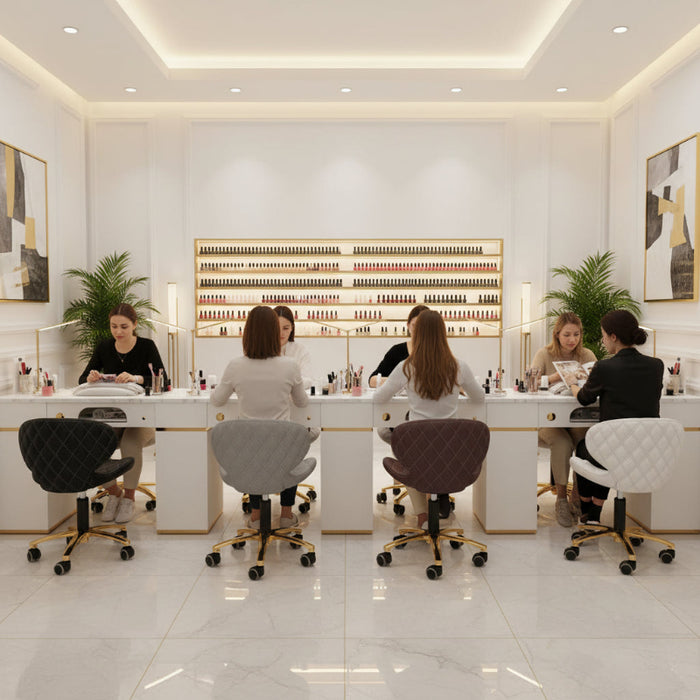 Lexi II Pedicure Stool - Gold Collection