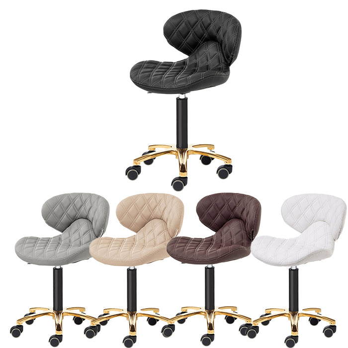 Lexi II Manicure Stool - Gold Collection
