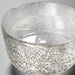 Clear glass bowl with diamond cut pattern.