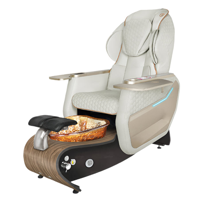 Gulfstream Lavender Relax pedicure chair with a footbath in a spa setting.