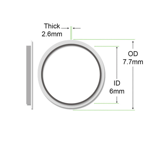 The dust seal is a substitute part made specifically for the UP-200/UG12 handpiece. The front-end assembly is equipped with this metal dust seal.