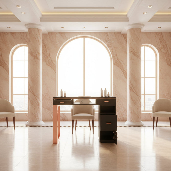 Valentino Lux Manicure Table Rose Gold