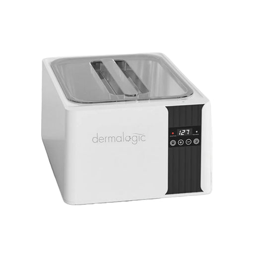 A paraffin wax warmer with a digital display and a black base, designed for skincare treatments.