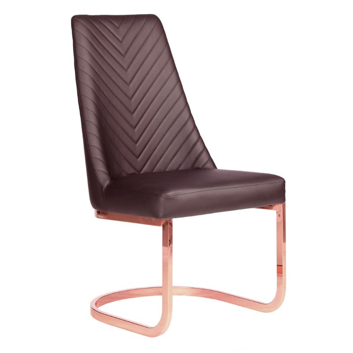 Customer Chair Chocolate Chervon 8110RG - Rose Gold