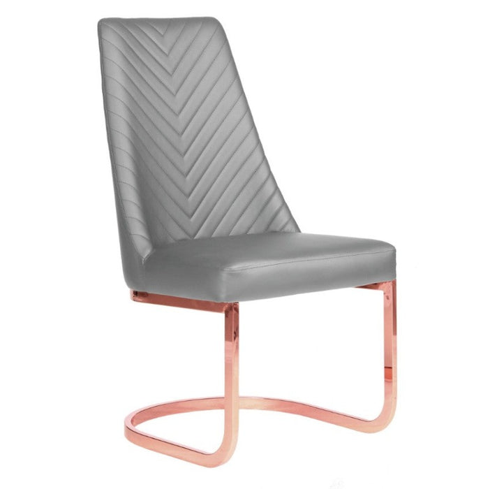 Customer Chair Grey Chevron 8110RG - Rose Gold