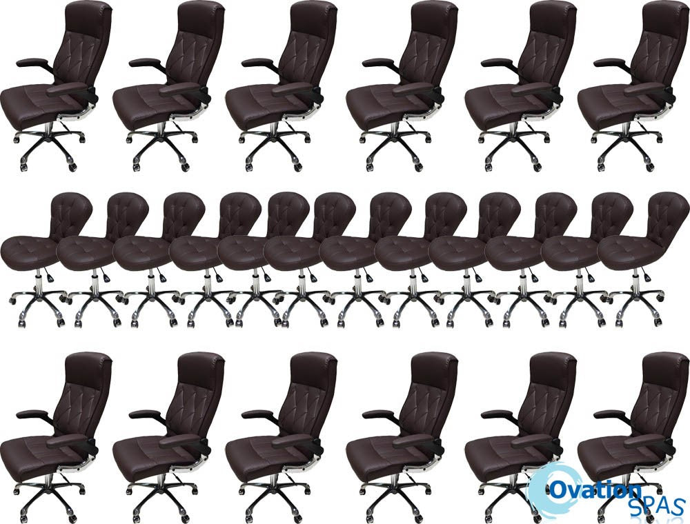 Package of 12 Customer & Employee Chairs (Chocolate) — Ovation Spas