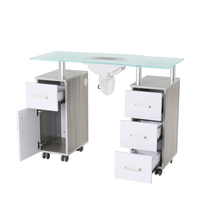 Glasglow Manicure Table with Draft Fan